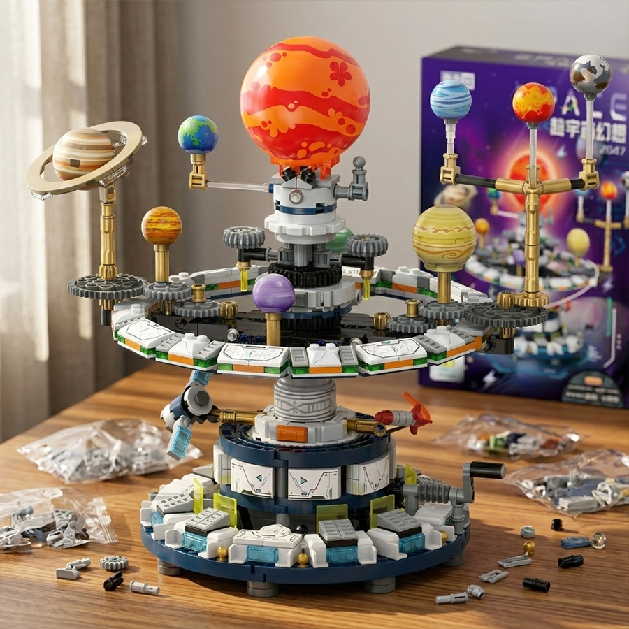 Solar System Orrery - Mini Building Blocks Solar System Mechanical