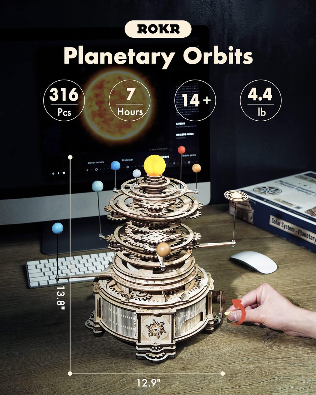 3D Wooden Puzzles for Adults-O - Solar System Orrery 리뷰 및 가격