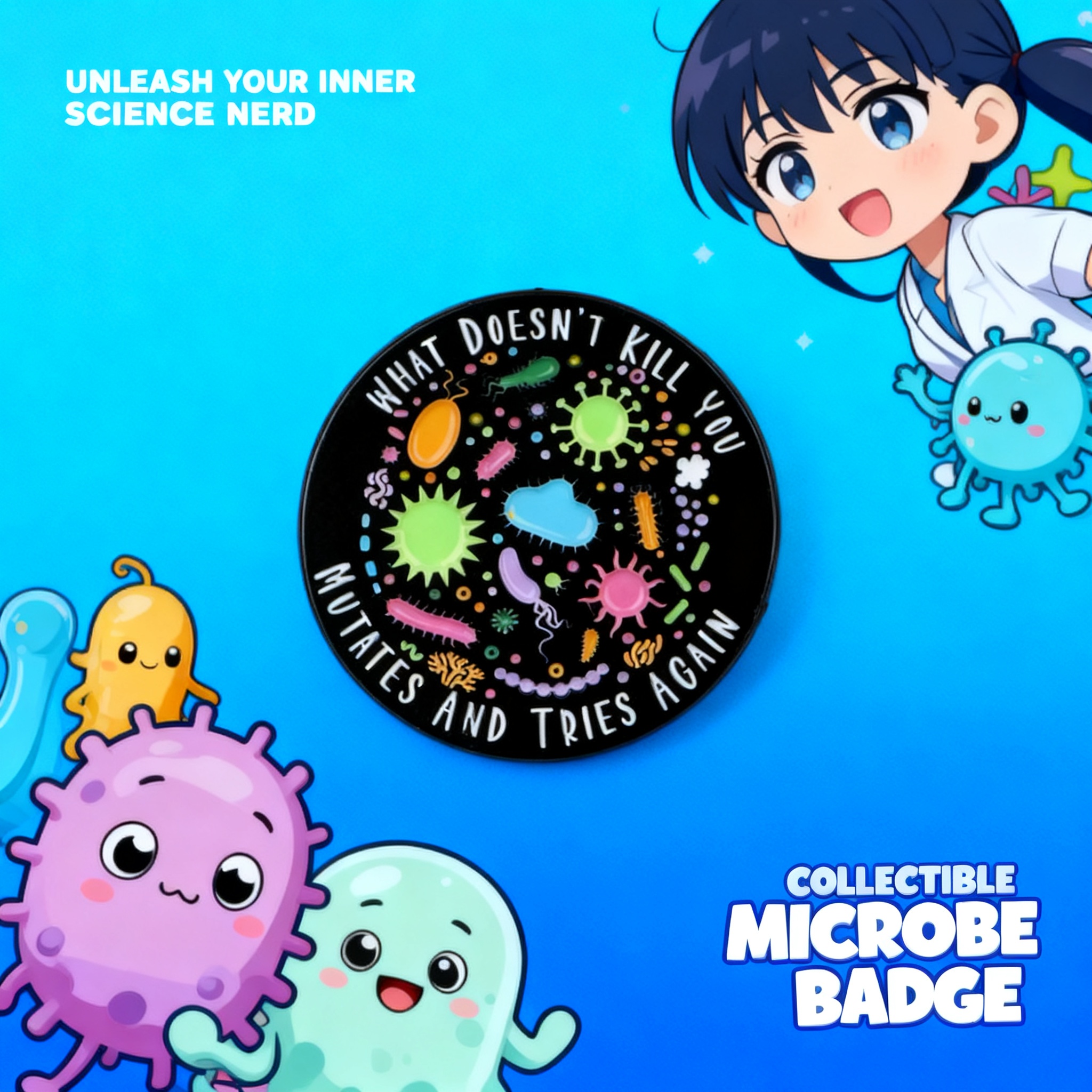 Bacterial Enamel Pin Nurse Doc - Science Toys 리뷰 및 가격