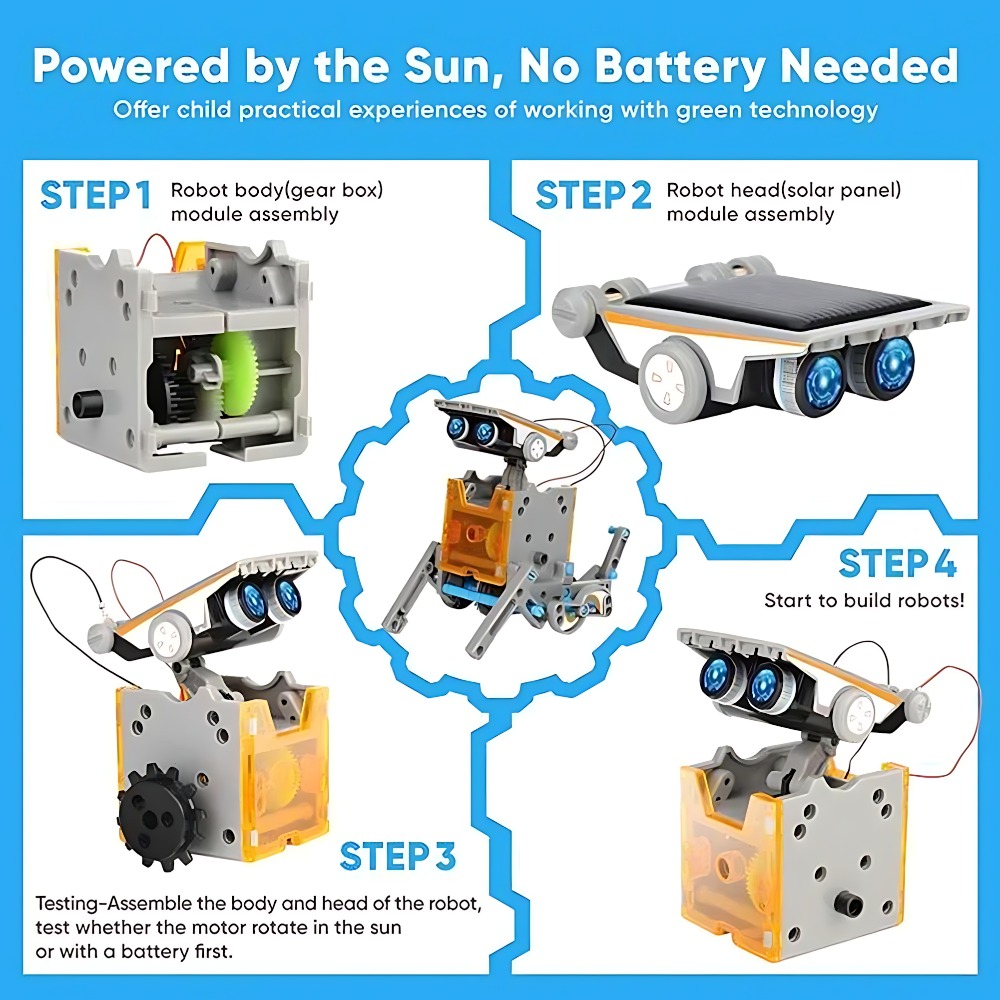 Solar Robot Building Blocks 12 - Science Toys Diy 리뷰 및 가격