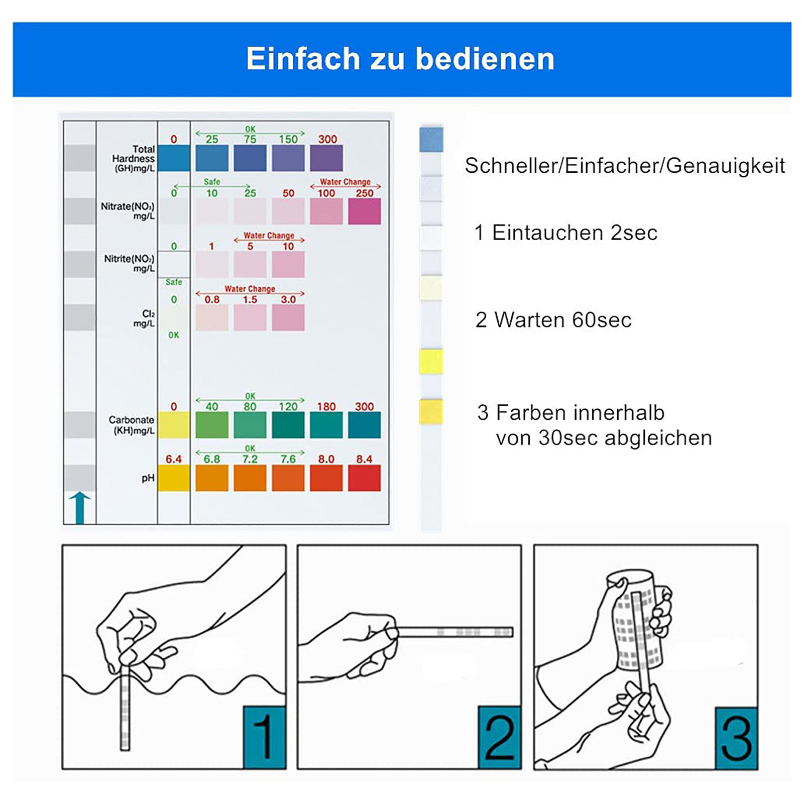 100pcs 6-in-1 Water Quality Te - Water Testing Kit 리뷰 및 가격