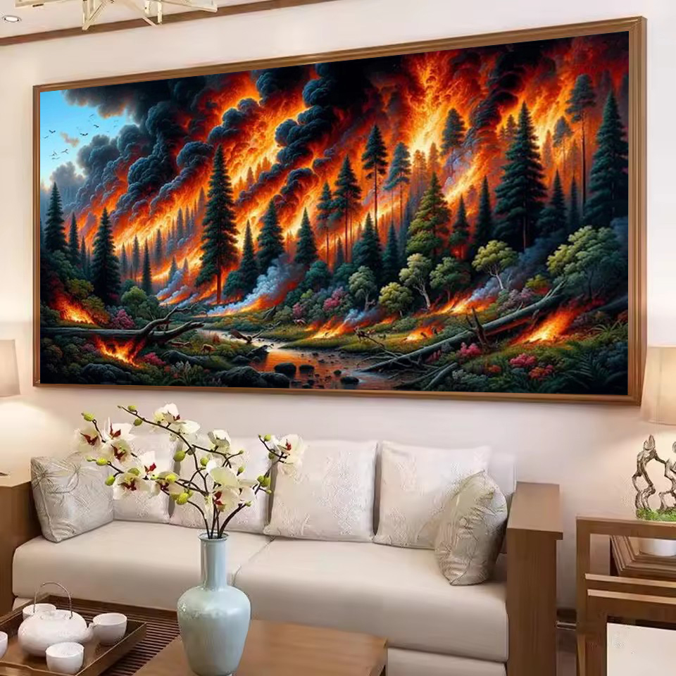 5D DIY Large Diamond Painting  - Volcano Kit Eruption 리뷰 및 가격
