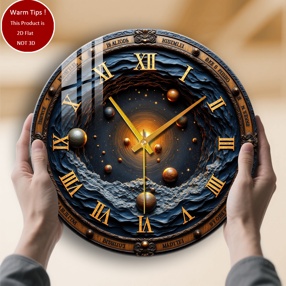 Tempered Glass Wall Clock Cosm - Solar System Orrery 리뷰 및 가격