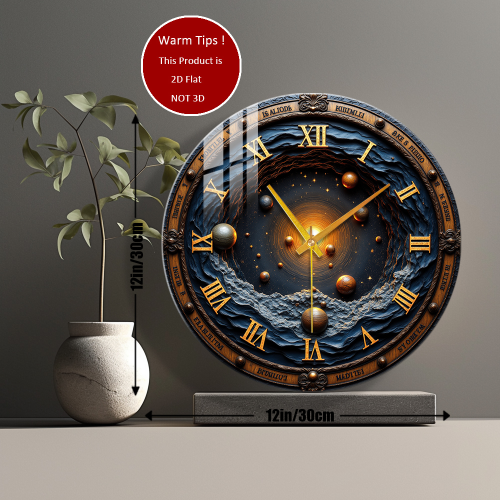 Tempered Glass Wall Clock Cosm - Solar System Orrery 리뷰 및 가격