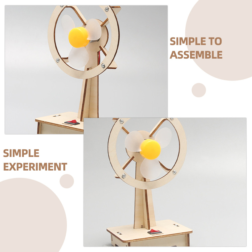 1Set Wooden Fan DIY Assembly M - Science Toys Diy 리뷰 및 가격