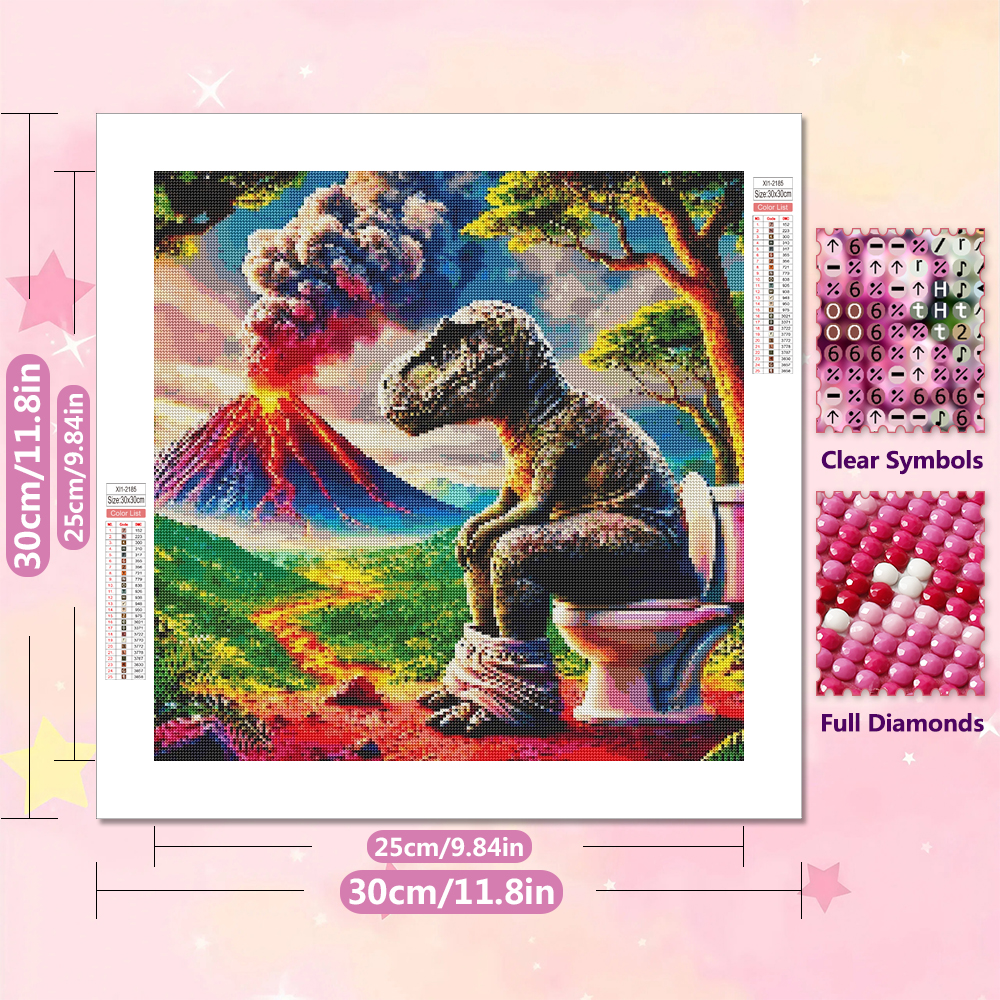 Dinosaur Toilet 5D Diamond Pai - Volcano Kit Eruption 리뷰 및 가격
