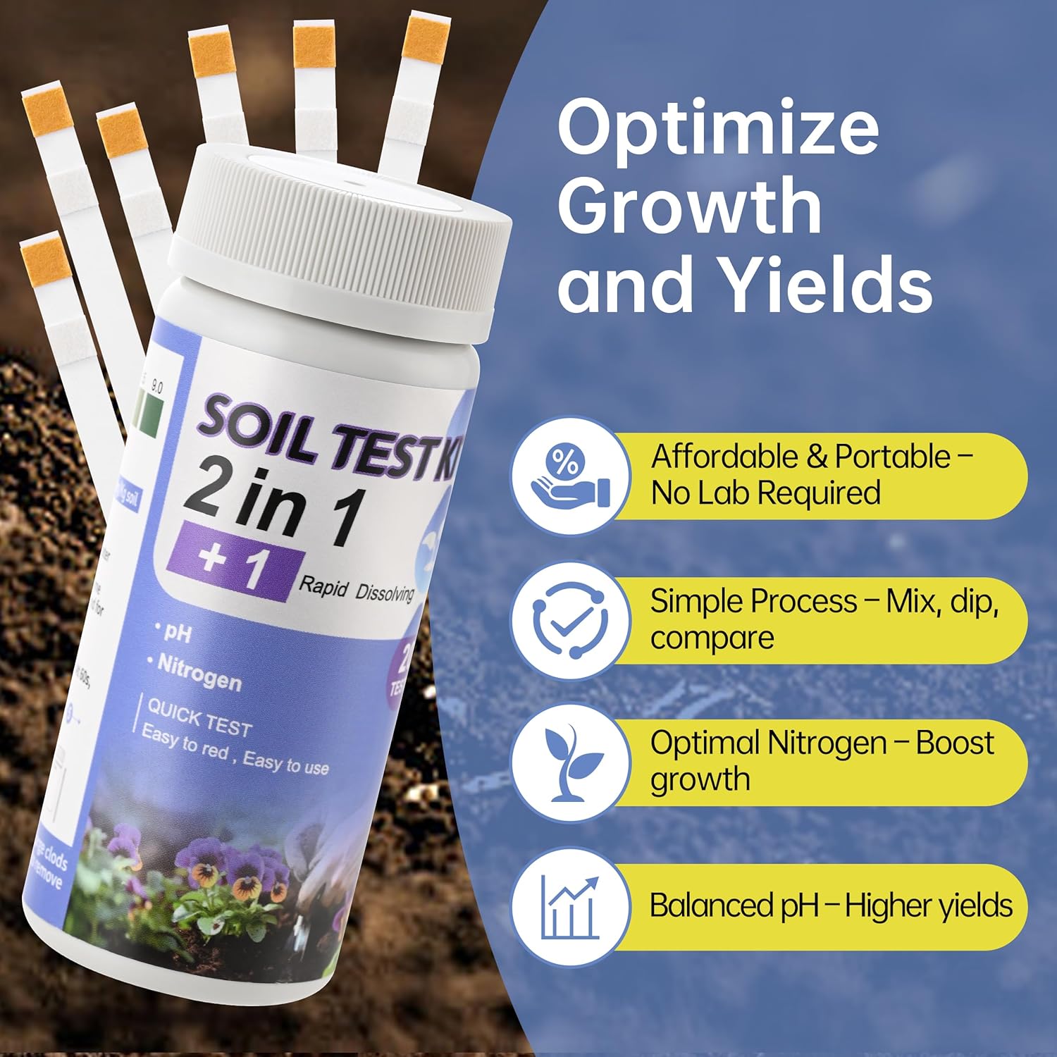 Soil Test Kit pH & Nitrogen Te - Ph Strip Test 리뷰 및 가격