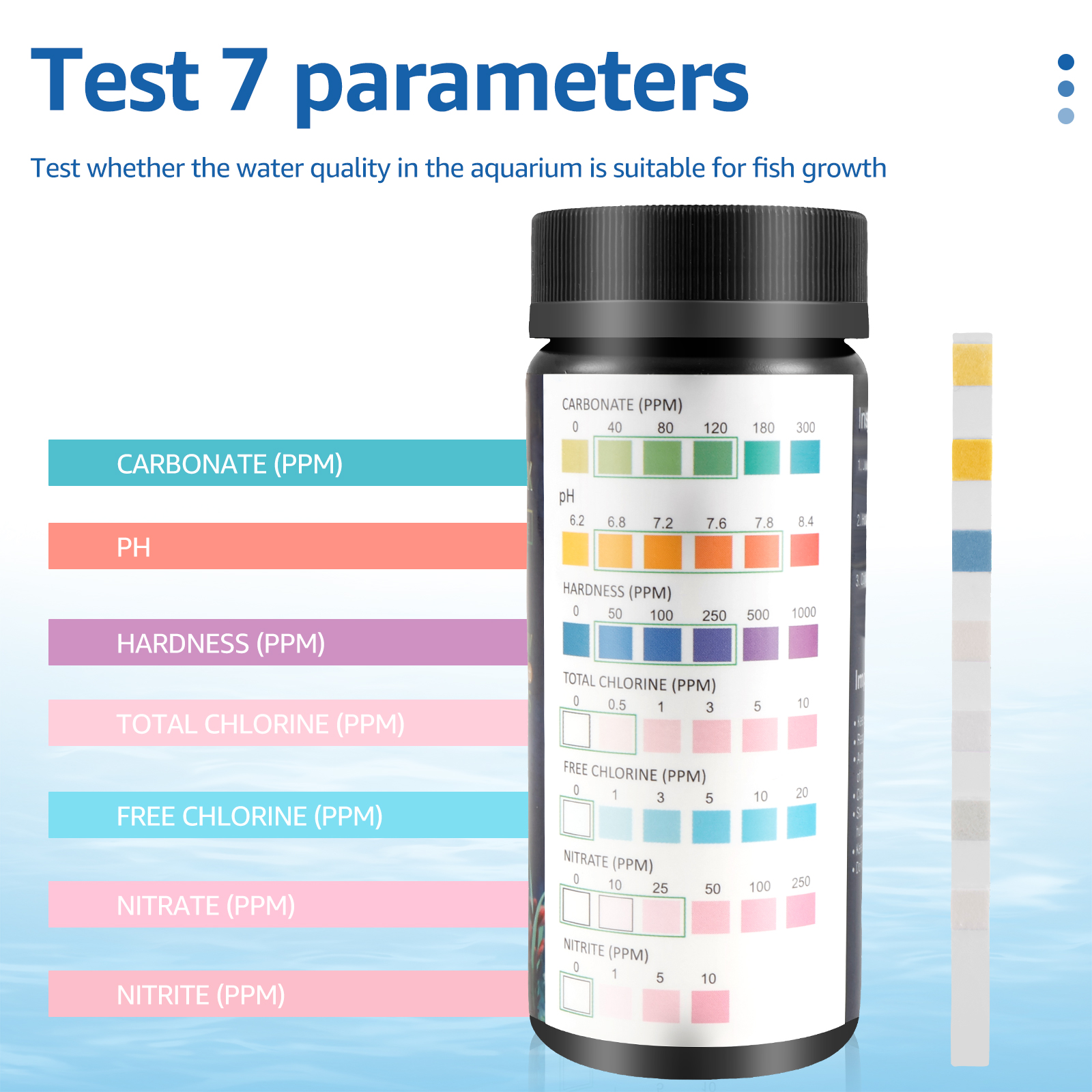 100Pcs 7 in 1 Aquarium Test St - Water Testing Kit 리뷰 및 가격